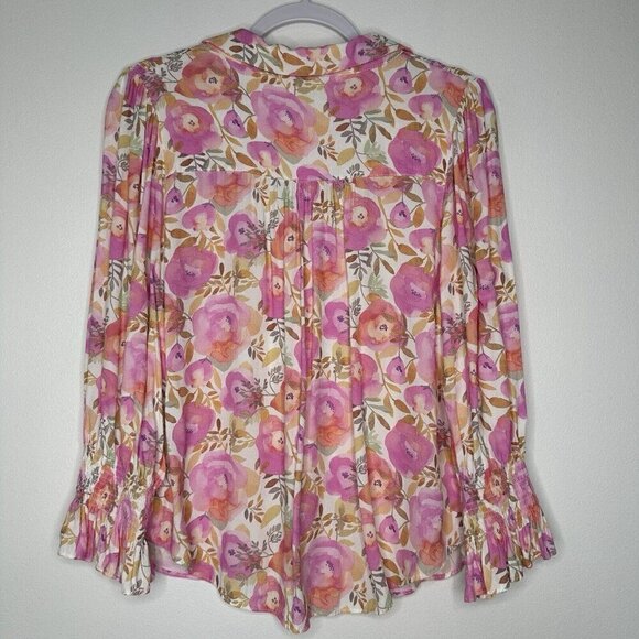 Fate Blouse Pink Floral Size M - Picture 10 of 11